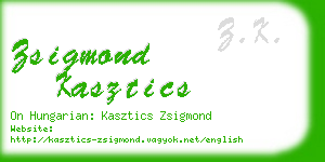 zsigmond kasztics business card